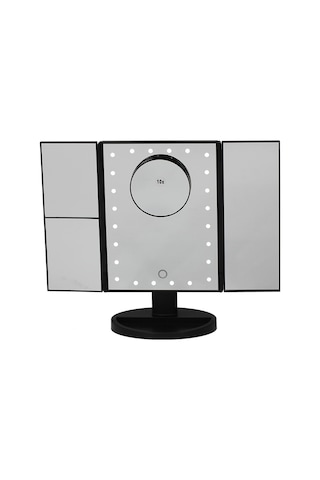 Land Of Myth Hd Zoom 24 Şerit Led Işıklı Makyaj Aynası Siyah