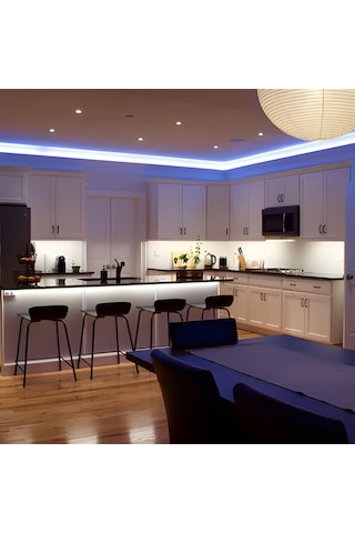 HORTUM ŞERİT LED 220 VOLT  SU GEÇİRMEZ FİŞ DAHİL 5 METRE AMBER