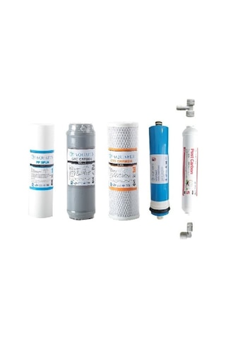 Aqua Fly Su Arıtma Filtresi Çift Karbonlu 5Li Set Arıtıcı Filtresi