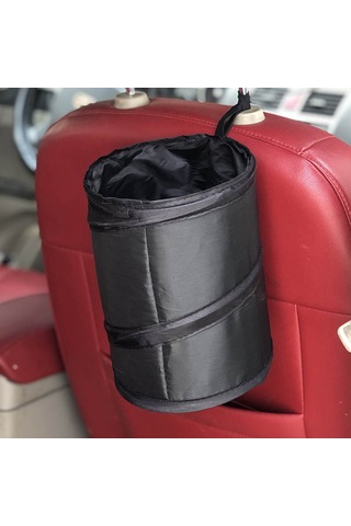 Gajeena Araç Arka Koltuk Çöp Kutusu, Katlanabilir Poliester Çöp Kabı, Leak-proof Depolama Çantası, Araç İçin Yeniden Kullanılabilir Organizer Siyah