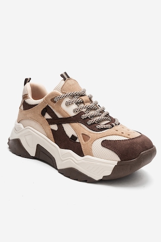 Luvishoes Lecce Kahverengi Süet Multi Kadın Spor Ayakkabı Kahverengi