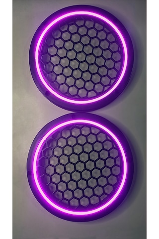 Hoparlör Kapağı 16 Cm Ledli 2'li Takım - Pembe