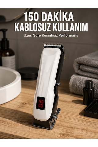 Yeni Nesil Tıraş Makinesi Uzun Şarjlı Paslanmaz Çelik Bıçaklı Yeni Nesil