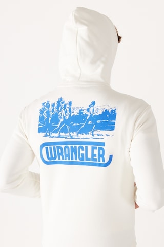 Wrangler Regular Fit Normal Kesim Kırık Beyaz Erkek Kapüşonlu Sweatshirt W232258102 Kırık Beyaz