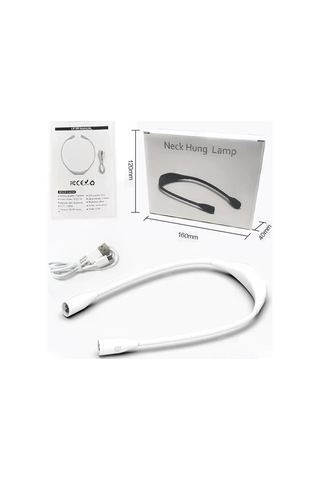 Dofolink Usb Şarjlı Led Boyun Lambası - Öğrenci Göz Koruyucu Okuma Işığı, Dışarıda Kullanım, Siyah, Sürekli Işık Ayarı Ve Üç Renk Tonu Diğer