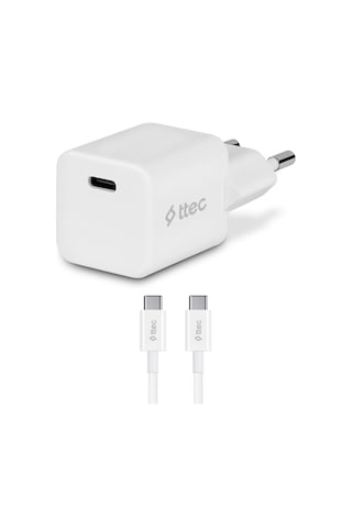 Ttec Smartcharger 20W PD Seyahat Hızlı Şarj Aleti + USB-C - USB-C - Type-C 3A Kablo Beyaz Ttec Smartcharger 20W PD Seyahat Hızlı Şarj Aleti + USB-C - USB-C - Type-C 3A Kablo Beyaz