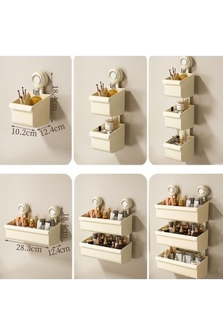 Tongxida Bosphorusboutique Vantuzlu Stil: Sones Sepet, Rafı Rafı Nb Monte Krem Duvara Drenaj Depolama Çıkarılabilir Büyük Bo Diğer