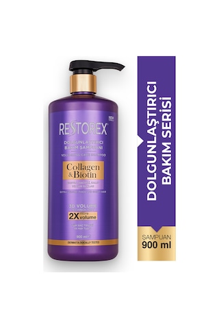 Restorex Collagen & Biotin Hacimsiz Saçlar Için Dolgunlaştırıcı Şampuan 900 ml