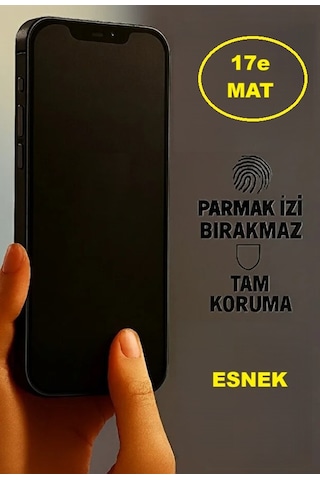 Apple iPhone 16e Uyumlu Mat Ekran Koruyucu Seramik Nano Tam Kaplar