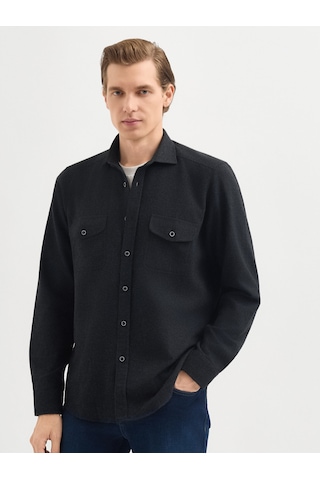 Karaca Erkek Modern Fıt Gömlek-antrasit 11.24w.04.012 Antrasit