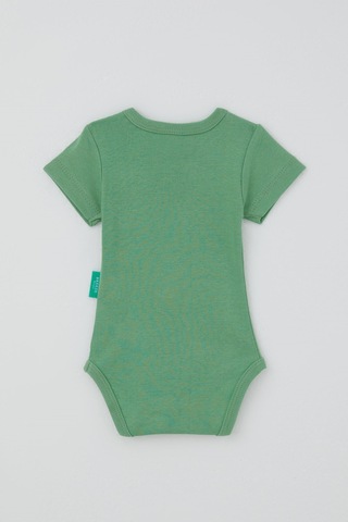 Breeze Erkek Bebek Çıtçıtlı Kısa Kollu Zıbın Body Basic 0-9 Ay , Mint Yeşili