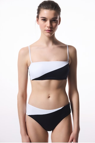 Penti Siyah Beyaz Gina Straplez Bikini Üstü