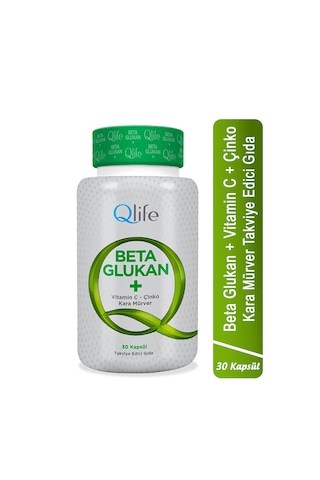 Beta Glukan - C Vitamini Ve Çinko Ve Kara Mürver 30 Kapsül