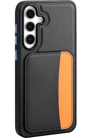 Samsung Galaxy Uyumlu S25 Fe Kılıf Kartlıklı Zore X-kart Silikon Kapak Siyah