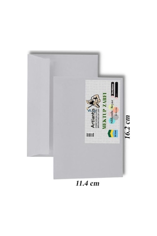 Mektup Zarfı Silikonlu 114x162 Mm 100 Adet 1 Paket Artlantis Cırtlı Beyaz Zarf Takı Zarfı Düğün Para Zarfı
