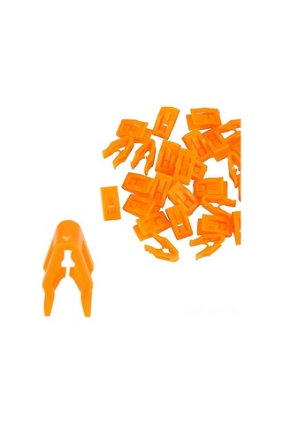 Dianziye 30 Adet Turuncu Plastik Ford F-150 Mustang Dodge Challenger Panjur Kapak Sabit Tutucu Klips 8.2mm Delik Uyumlu