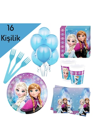 Elsa Karlar Ülkesi 16 Kişilik 8 Parça Doğum Günü Seti Malzemeler