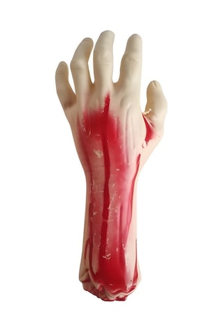 Cadılar Bayramı Halloween Plastik Kanlı Kesik El 32x15 Cm Kanlı Korku Aksesuarı Diğer