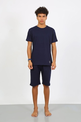 Akbeniz Erkek Pamuk Lakost Alt Üst Kaprili Pijama Takım Lacivert 6873 Lacivert