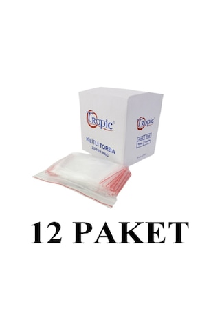 12 Paket 15x18 Kilitli Torba 600 Lü