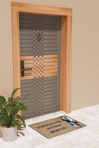 Rugmood Modern Dijtal Baskı Sarılan Çift Dış Kapı Önü Paspası Çok Renkli