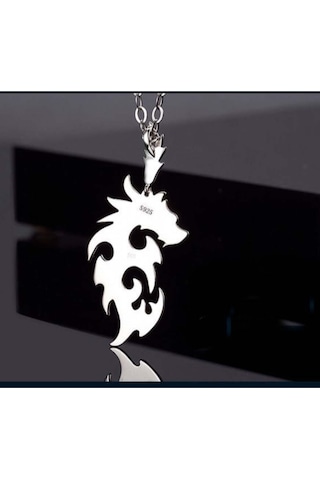 Brezza Lusso Jewelry Gümüş Kaplama Would Ejderha Kolye (311866166) 50 CM