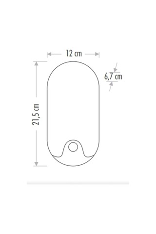 Cata Ct-7093 12w Oval Sensörlü Led Armatür 4000k, Standart
