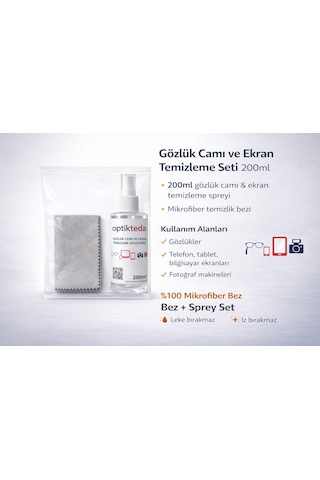Modatüm 200ml, Tv-tablet Ekran,gözlük Camı, Çok Amaçlı Temizleme Spreyi