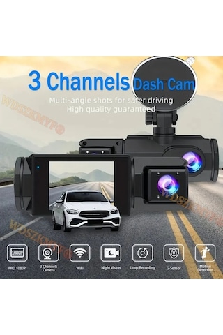 Tongxida 1080p Wi-fi 3kamera Dash Cam, 2/3 Lens Ön-arka, Araba Kamerası İle Wi-fi