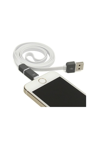 Micro Usb Ve Lightning Kablo 2 İn 1 Beyaz Gri Beyaz