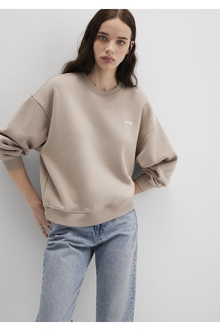 Mavi - Mavi Logo Baskılı Kahverengi Sweatshirt 1s10490-70344 Kahverengi