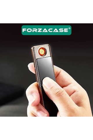 Forzacase Usb Şarjlı Alevsiz Elektronik Tesla Çakmak Fc180 Gold