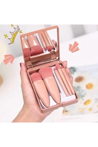 Aynalı Makyaj Fırçası Seti