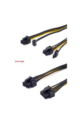 8 Pin - 2X 6+2 Power Supply Modüler Psu Kablo Güç Kaynağı Kablo