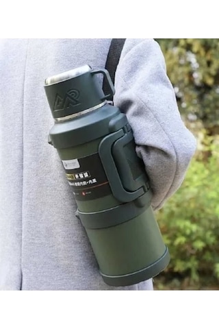 Fastbuy Paslanmaz Çelik 2,5 Ltr Termos 48 Ht Sıcak 72 Ht Soğuk Seyahat Kamp Piknik Yeşil Yeşil