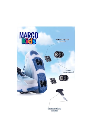 Marcokids Marco Kids 26y1801 Çocuk Işıklı Paten Ayakkabı Lacivert