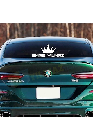 Kişiye Isme Özel Kral Taç Oto Sticker Araç Araba Etiket Çıkartma