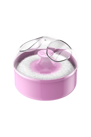 Sones Kuaför Salonu Temizliği Kuru Toz Mendil Bebek Talk Pudrası Puff Kutusu Pembe