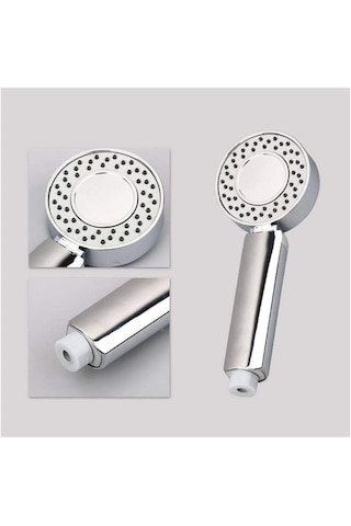 Zhltools Çift Taraflı Yüksek Basınç Su Akıtan Şampuan Hazneli Duş Başlığı Gümüş