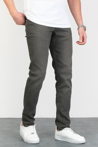 Erkek Haki Slim Fit Likralı Denim Kot Pantolon Hltvalkhi
