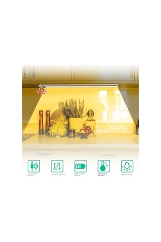 Dancemonkey Cbtx 40 Cm Pır Hareket Sensörü Kablosuz Manyetik Led Işık Şeridi Kademesiz Kısılabilir Şarj Edilebilir Işık, Kolay Montajlı Çok Renkli