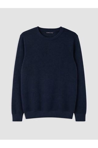 Lcwaıkıkı Classic Lacivert Bisiklet Yaka Erkek Sweatshirt