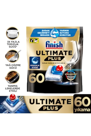 Finish Ultimate Plus Bulaşık Makinesi Deterjanı 60 Tablet