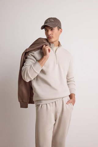 Defacto Regular Fit Dik Yaka Yarım Fermuarlı İçi Yumuşak Tüylü Basic Düz Sweatshirt X7405az25aubg766 Bej