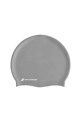 Silicone Swimming Cap - Deniz Ve Havuz Silikon Yüzücü Bonesi Gri