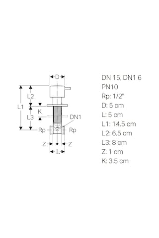 Geberıt Ankastre Stop Valf 1/2 Seramik Diskli 616.004.21.1 Krom