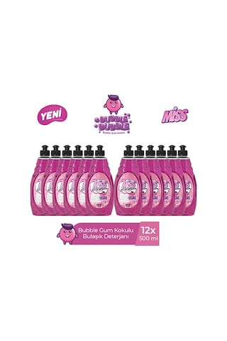 Miss Bulaşık Deterjanı Bubble Gum 12 x 500 ML