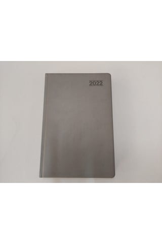 2022 17x24 Cm Günlük Termo Deri Ajanda Gri Diğer