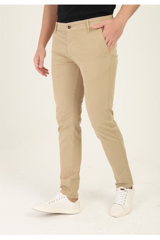 Tom Free Store Erkek Likralı Esnek Kumaş Pamuklu Yumuşak Dokulu Chino Pantolon KOYU BEJ