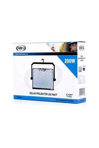 200w Güneş Enerjili Led Işık Solar Projektör - Fener Kamp - Dış Mekan 3 Farklı Led Işık 348961 Lmb 4741